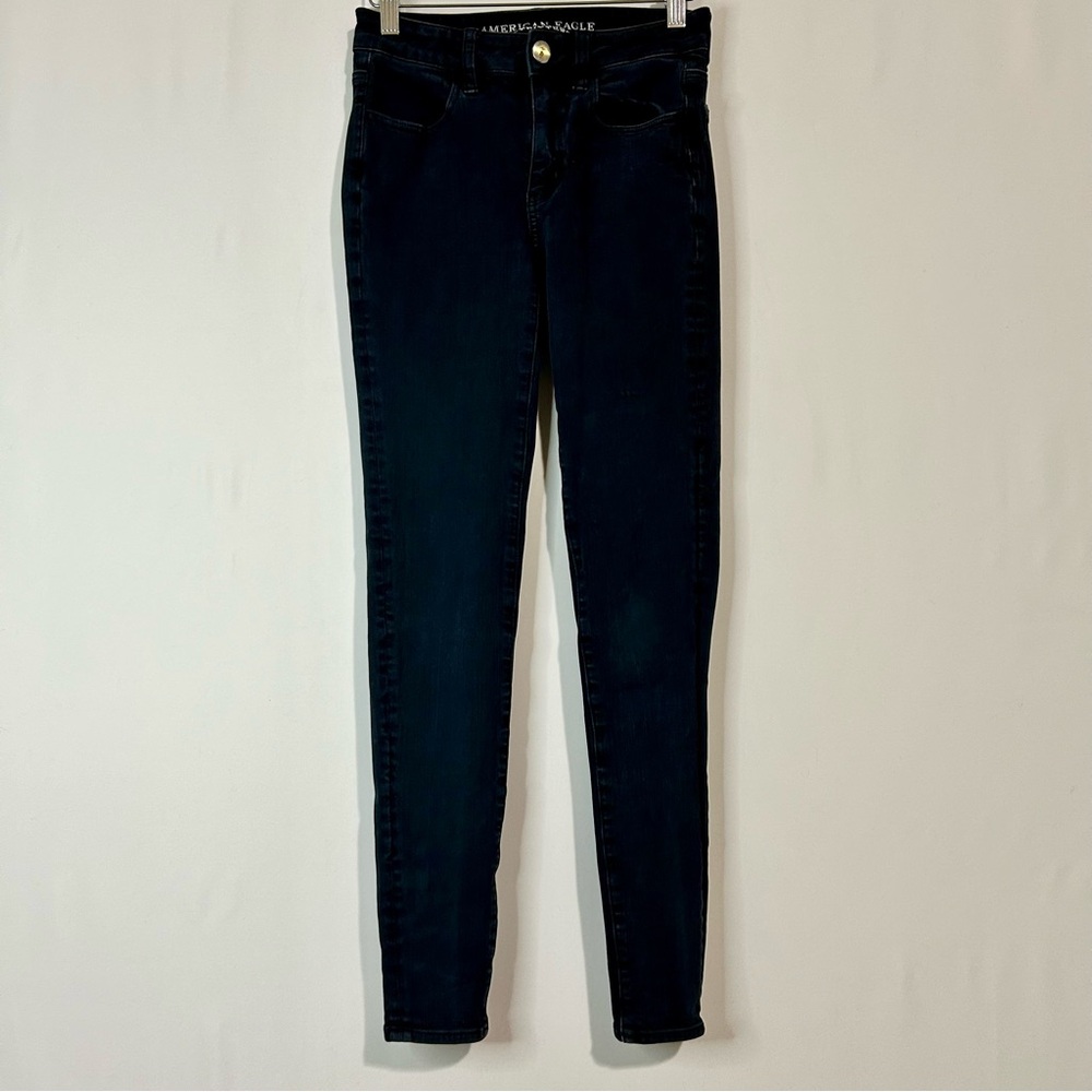 American Eagle Women’s Hi Rise Jeggings Black Size 0 Long EUC